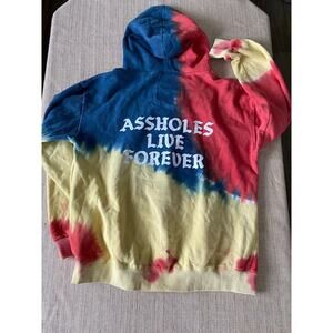 A$$HOLE*S LIVE FOREVER Original Pullover Hoodie Multicolor Tie Dye L